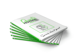 Eco brochures, milled and glued