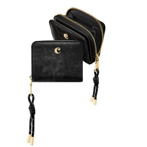 Cacharel Card wallet with flap Philomène Black