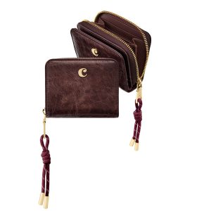 Cacharel Card wallet with flap Philomène Burgundy