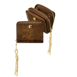 Cacharel Card wallet with flap Philomène Camel