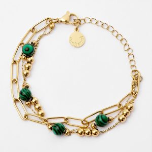 Cacharel Bracelet Andrea Gold/ Green