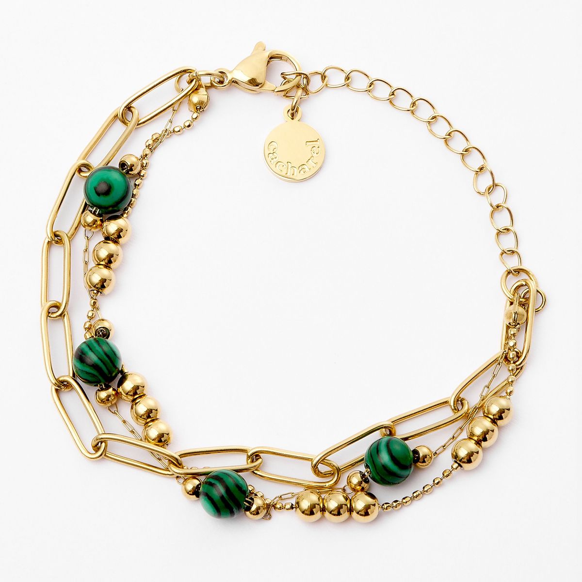 Cacharel Bracelet Andrea Gold/ Green - slika 2