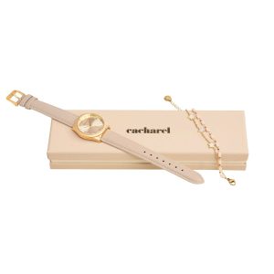 Cacharel Set Vivienne Nude (watch & bracelet)