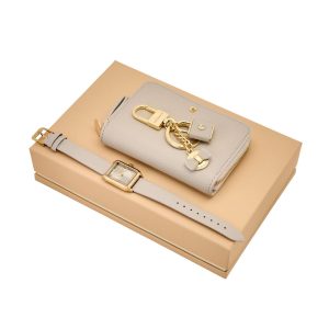 Cacharel Set Séraphine Light Grey (key ring, zip purse & watch)