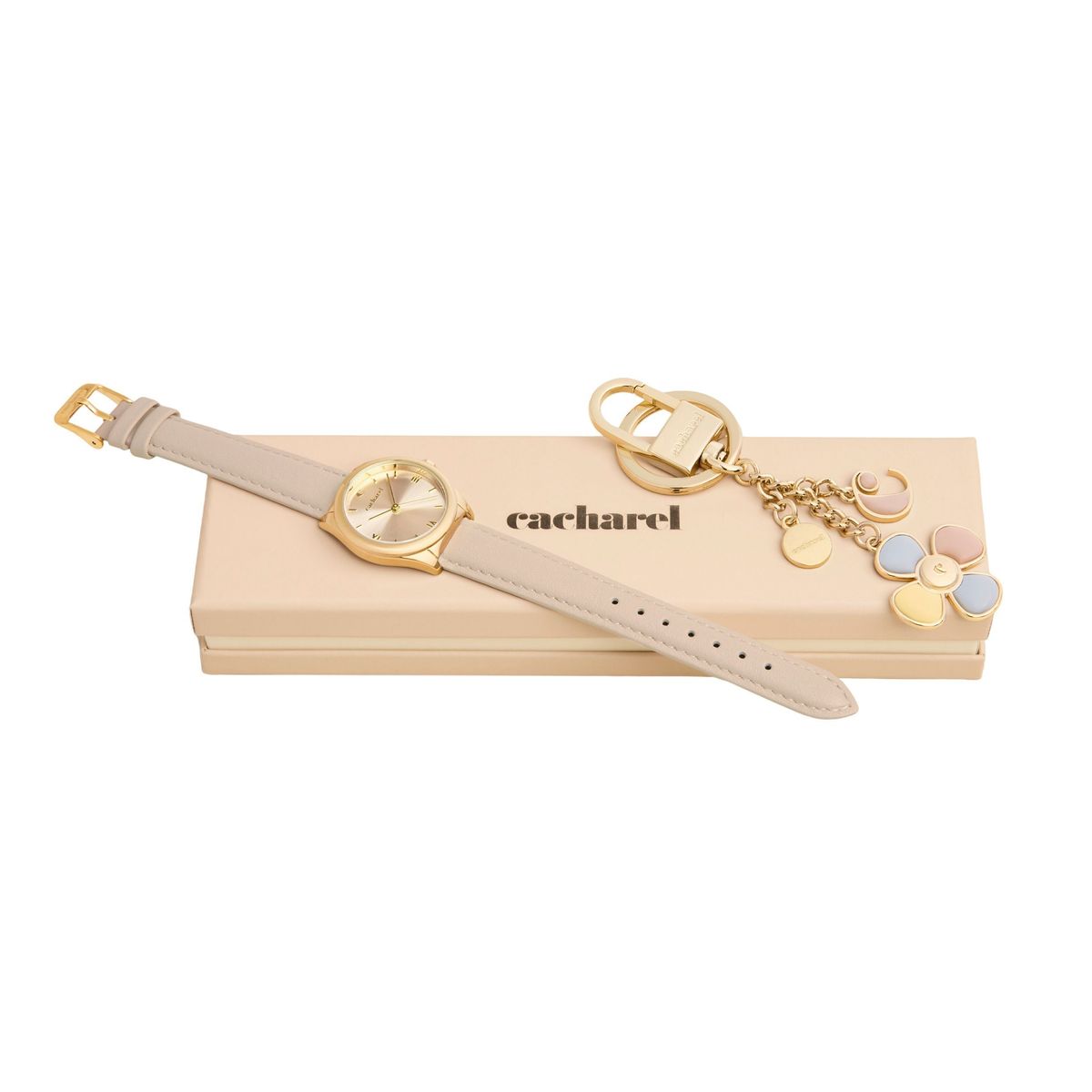 Cacharel Set Vivienne (key ring & watch)