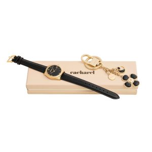 Cacharel Set Vivienne Black (key ring & watch)