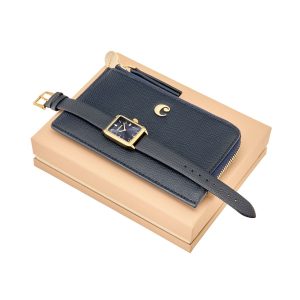 Cacharel Set Séraphine Navy (card holder & watch)