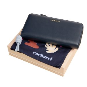 Cacharel Set Apolline Navy (travel purse & scarf)