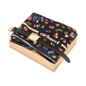 Cacharel Set Séraphine Black (watch & scarf)