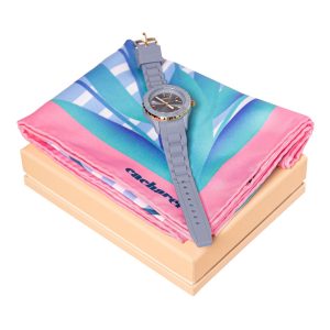 Set Cacharel Light Blue (watch & scarf)