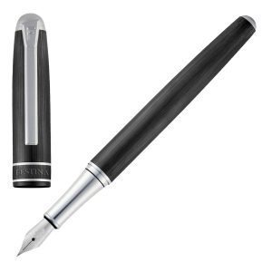 Festina Fountain pen Classicals Brushed Black & Chrome