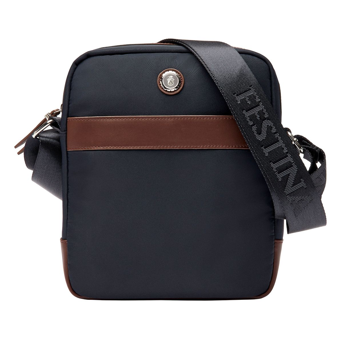 Festina Reporter bag Button Navy & Brown