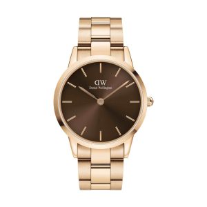 Daniel Wellington Watch Iconic Link amber RG&Brown D40