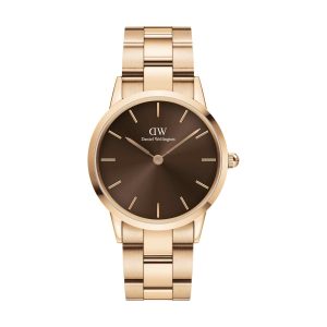 Daniel Wellington Watch Iconic Link amber RG&Brown D36