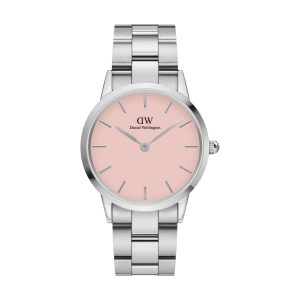Daniel Wellington Watch Iconic Link Silver&Pastel-pink D36