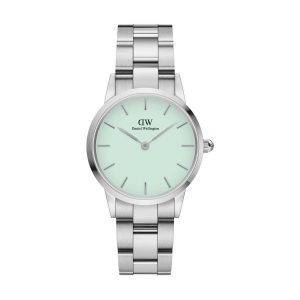 Daniel Wellington Watch Iconic Link Silver&Pastel-green D28