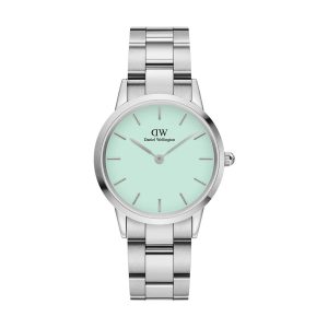 Daniel Wellington Watch Iconic Link Silver&Pastel-green D32