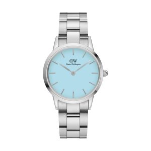 Daniel Wellington Watch Iconic Link Silver&Pastel-blue D32
