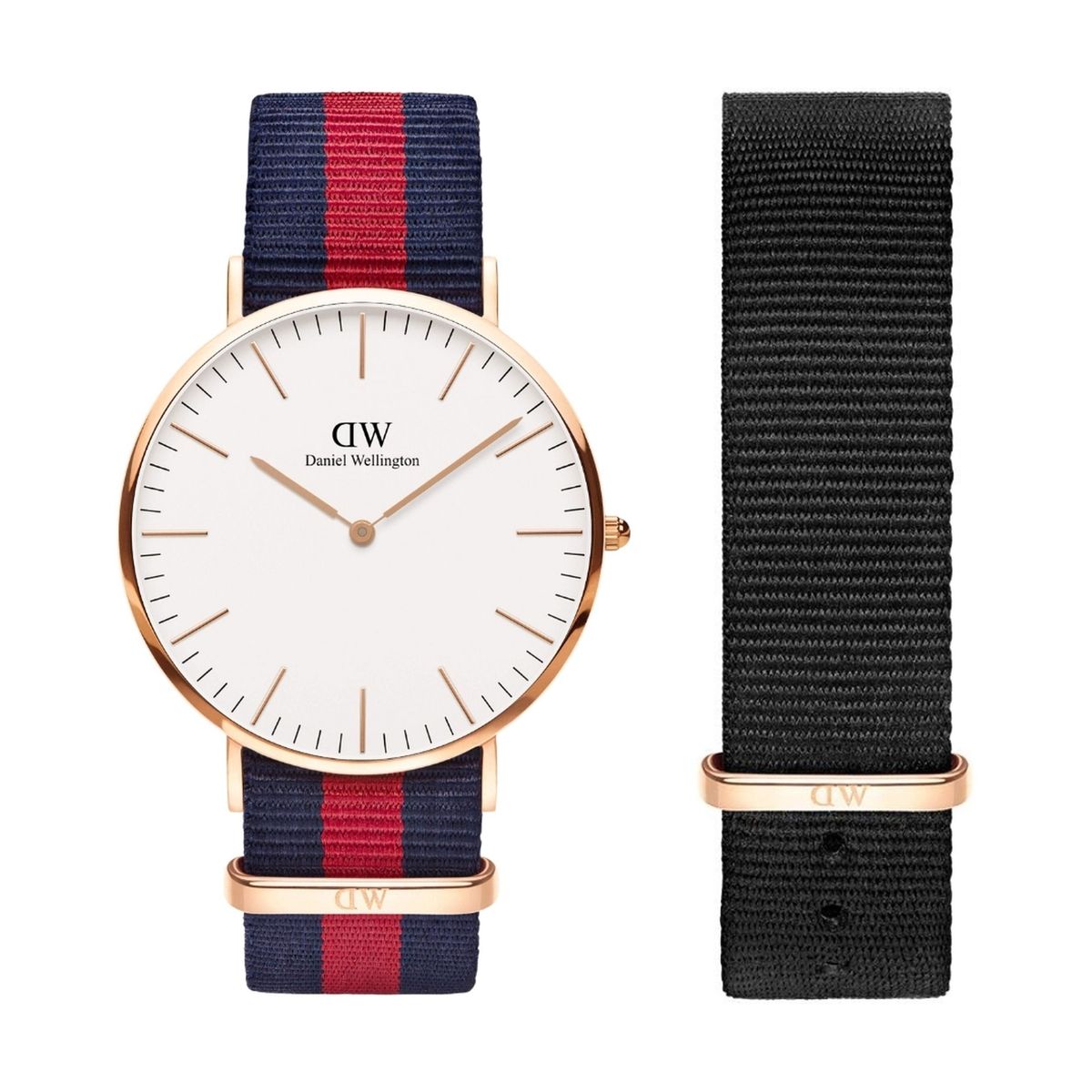 Daniel Wellington Watch set Classic Oxford RG&White D40 + Bracelet Classic Cornwall Rose-gold L20
