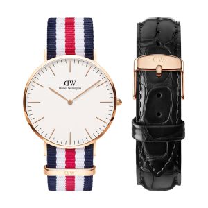 Daniel Wellington Watch set Classic canterbury RG&White D40 + Bracelet Classic Reading Rose-gold L20