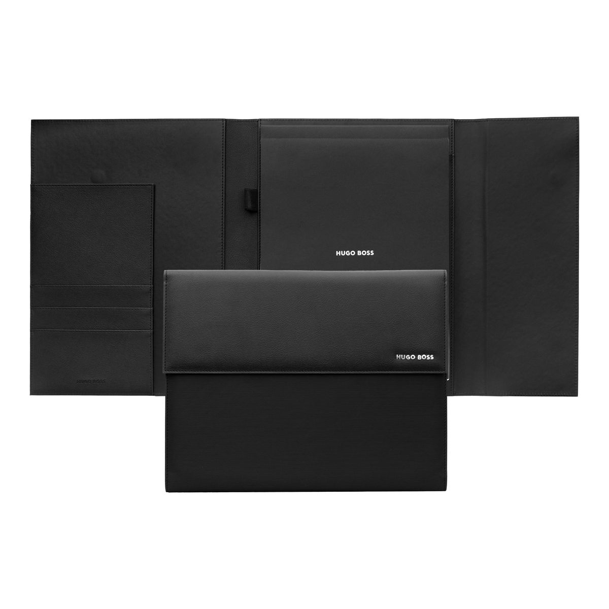 Hugo Boss Folder A4 Pinstripe Black