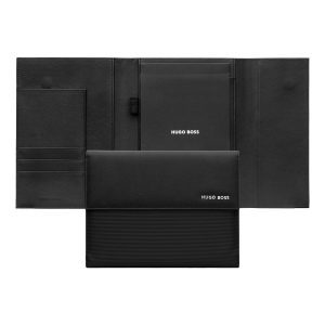 Hugo Boss Folder A5 Pinstripe Black