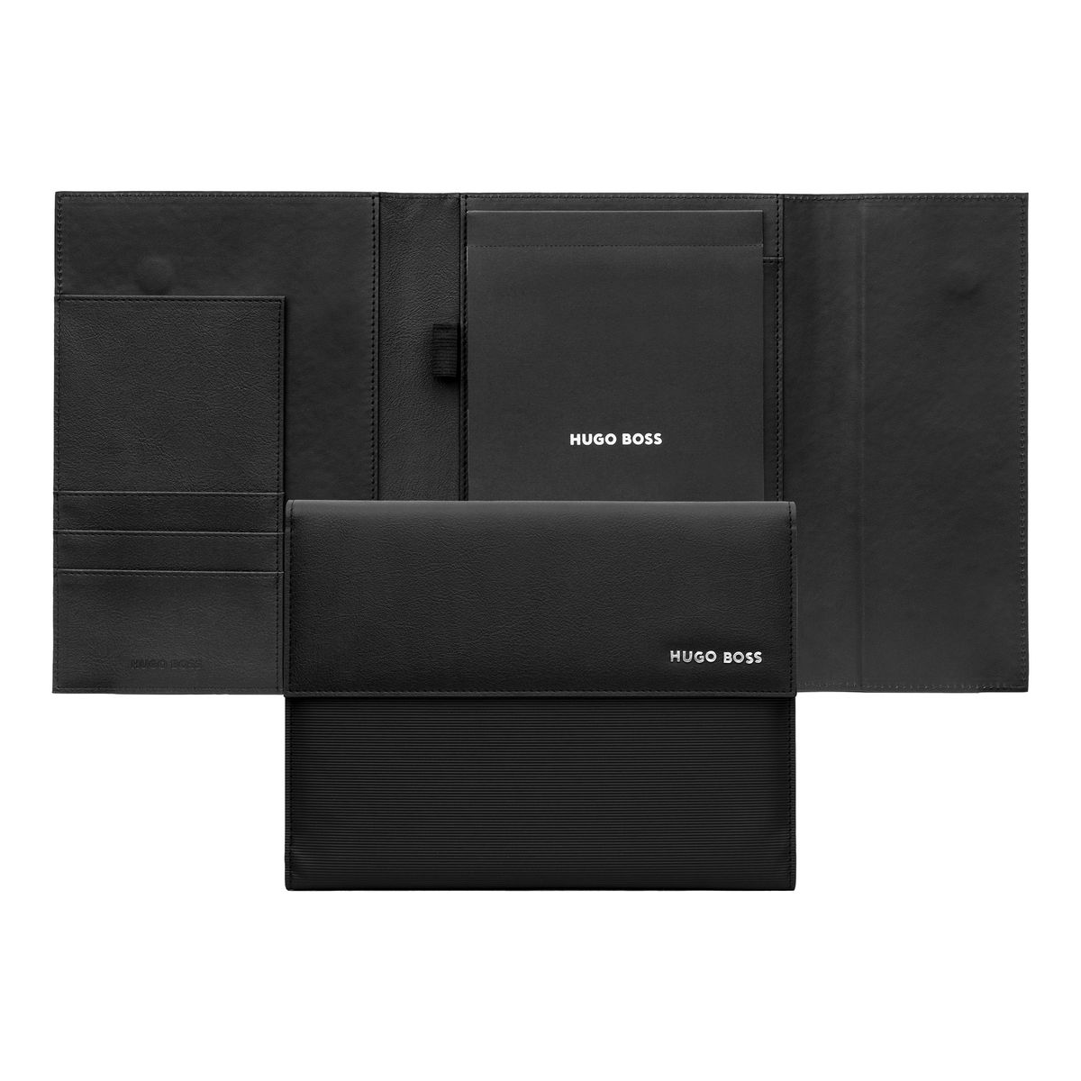 Hugo Boss Folder A5 Pinstripe Black
