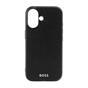 Hugo Boss Case for iPhone 16 Grained Black