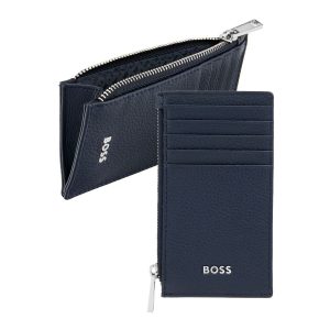 Hugo Boss Card holder zip Classic Grained Navy
