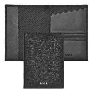 Hugo Boss Passport holder Classic Grained Black