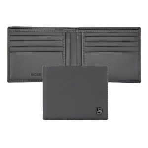 Hugo Boss Wallet Double B Saffiano Grey