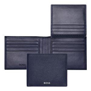 Hugo Boss Wallet with flap Classic Grained Navy