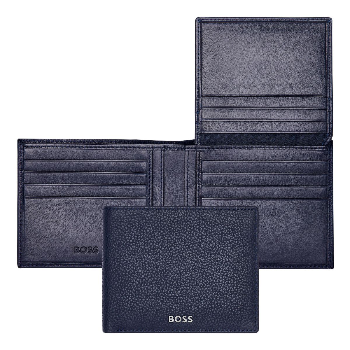 Hugo Boss Wallet with flap Classic Grained Navy