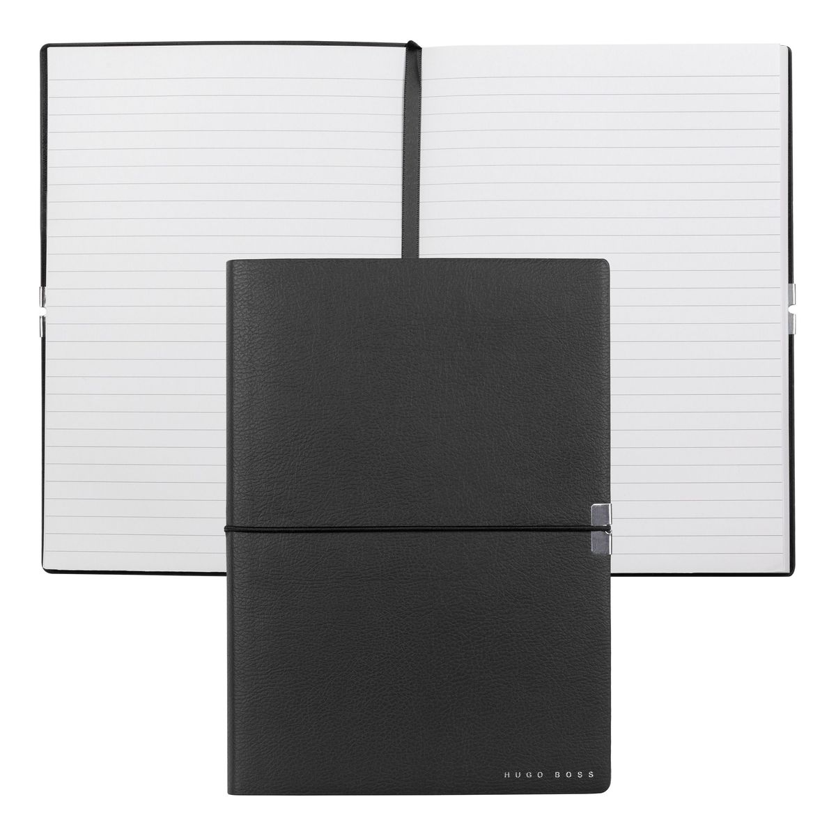 Hugo Boss Notebook A5 Elegance Black Lined - slika 3