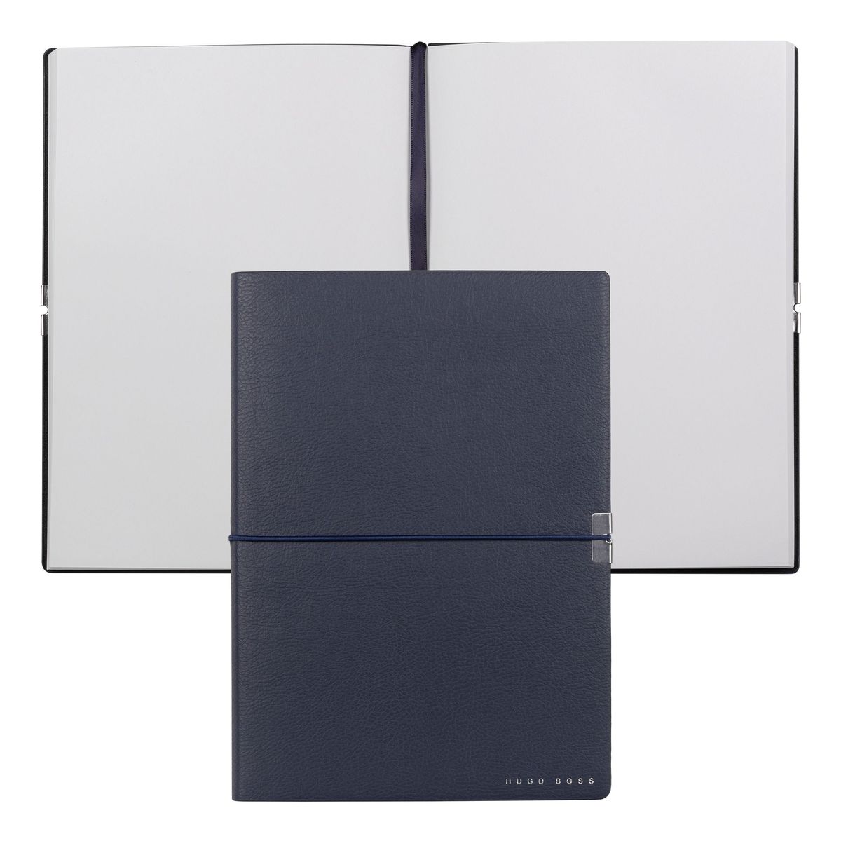 Hugo Boss Notebook A5 Elegance Navy Plain - slika 3