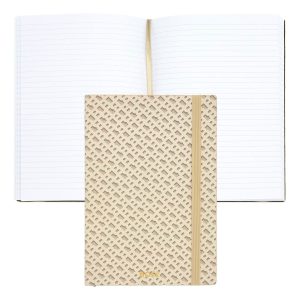 Hugo Boss Notebook A5 Monogram Cream Lined