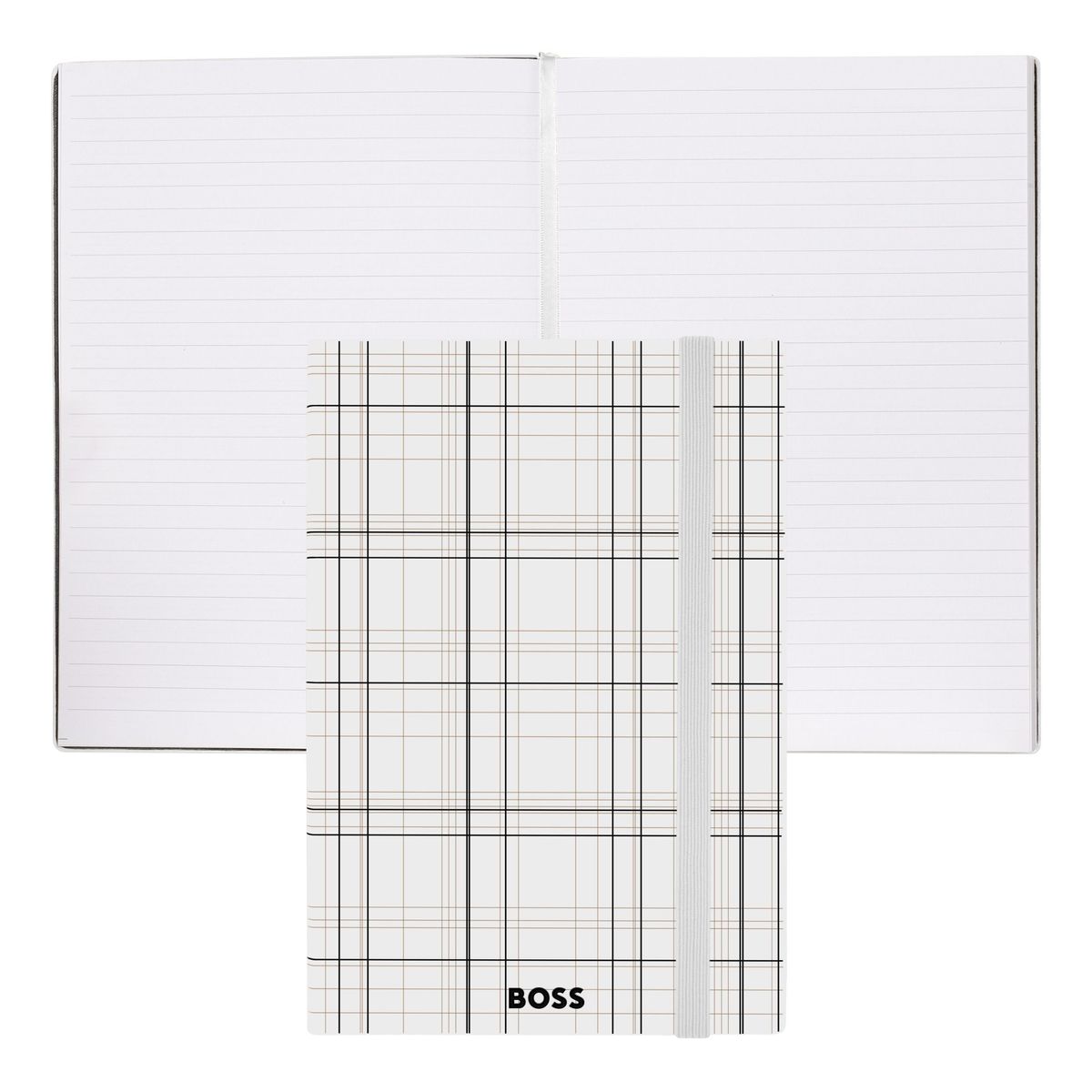 Hugo Boss Notebook A5 Checkered White Lined