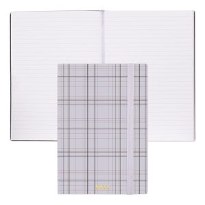 Hugo Boss Notebook A5 Checkered Lilac Lined