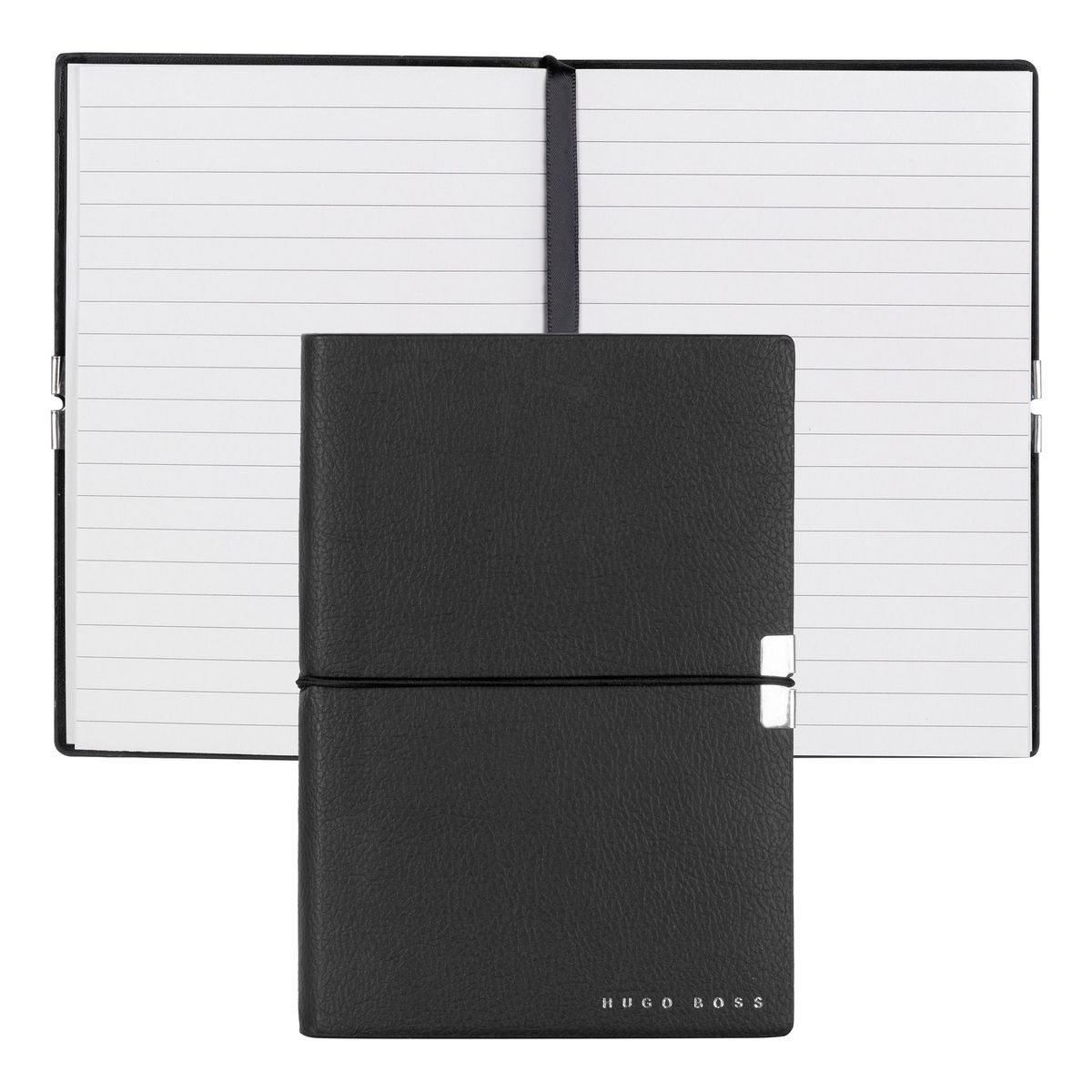 Hugo Boss Notebook A6 Elegance Black Lined - slika 2