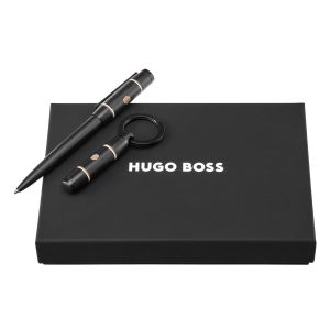 Hugo Boss Set Rive Varsity Black (ballpoint pen & key ring)