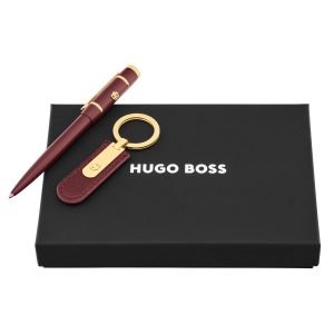 Set HUGO BOSS Burgundy (ballpoint pen & key ring)