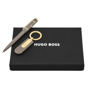 Set HUGO BOSS Taupe (ballpoint pen & key ring)