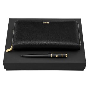 Set HUGO BOSS Black (ballpoint pen & travel purse)