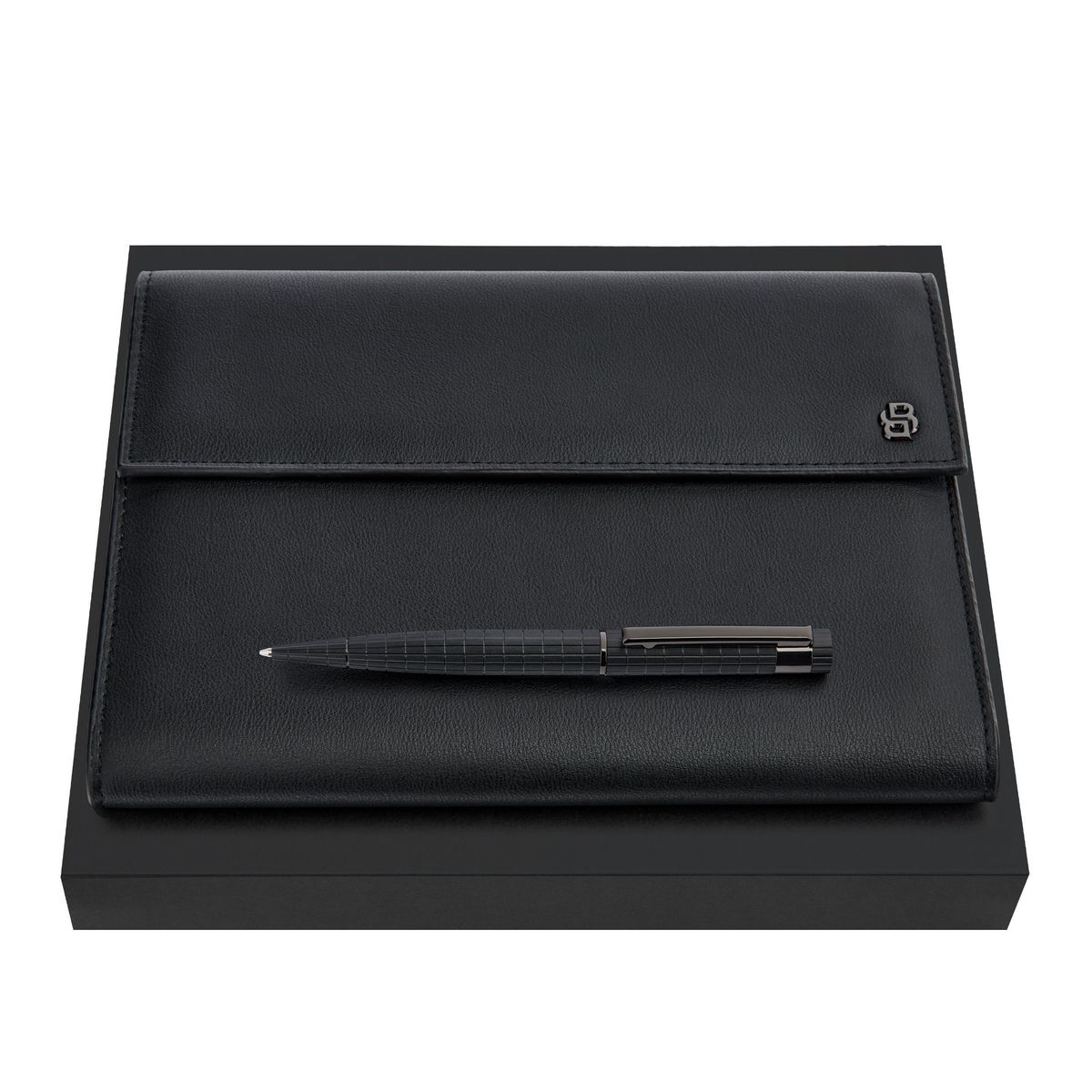 Set HUGO BOSS Black & Gun (ballpoint pen & folder A5)