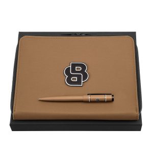 Set HUGO BOSS Camel (ballpoint pen & conference folder A5)