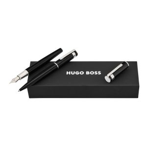 Hugo Boss Set Arche Horizon Black (ballpoint pen & fountain pen)