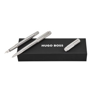 Hugo Boss Set Striade Chrome (ballpoint pen & fountain pen)