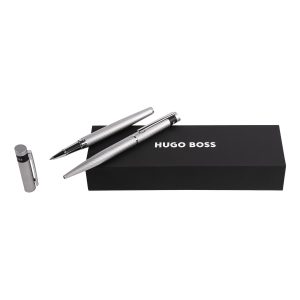 Hugo Boss Set Loop Diamond Chrome (ballpoint pen & rollerball pen)