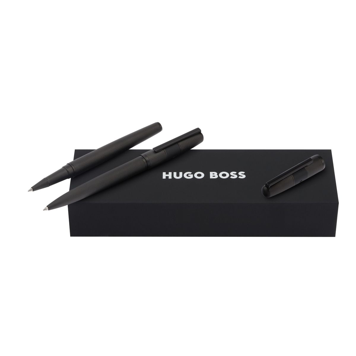 Hugo Boss Set Grid Black (ballpoint pen & rollerball pen)