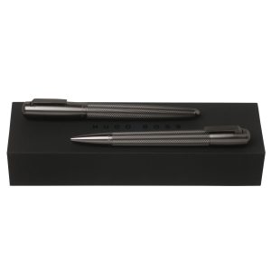 Hugo Boss Set Pure Matte Dark Chrome (ballpoint pen & rollerball pen)
